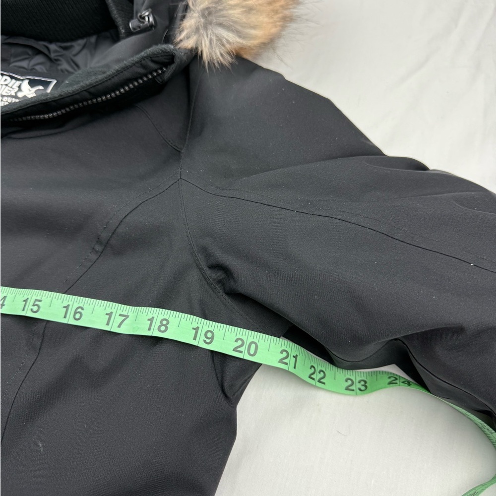 Eddie Bauer Women's Black Down Parka Ski Jacket‎ with Fur Hood NEW - Picture 6 of 9
